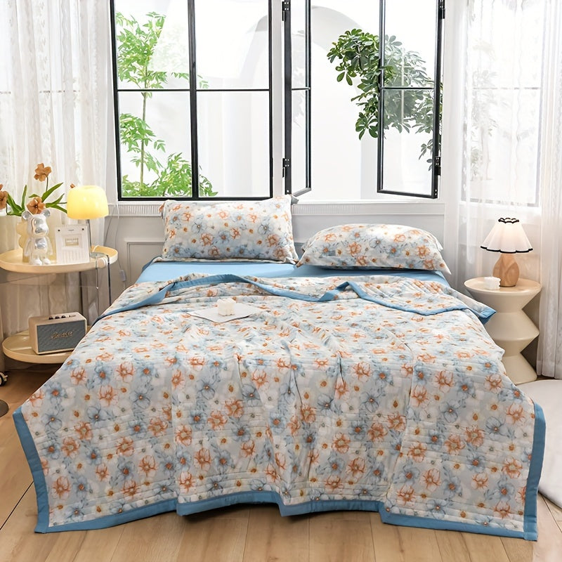 Ultra-Soft Summer Cooling Blanket - Cartoon Print, Breathable & Skin-Friendly, Perfect for Bedroom Decor