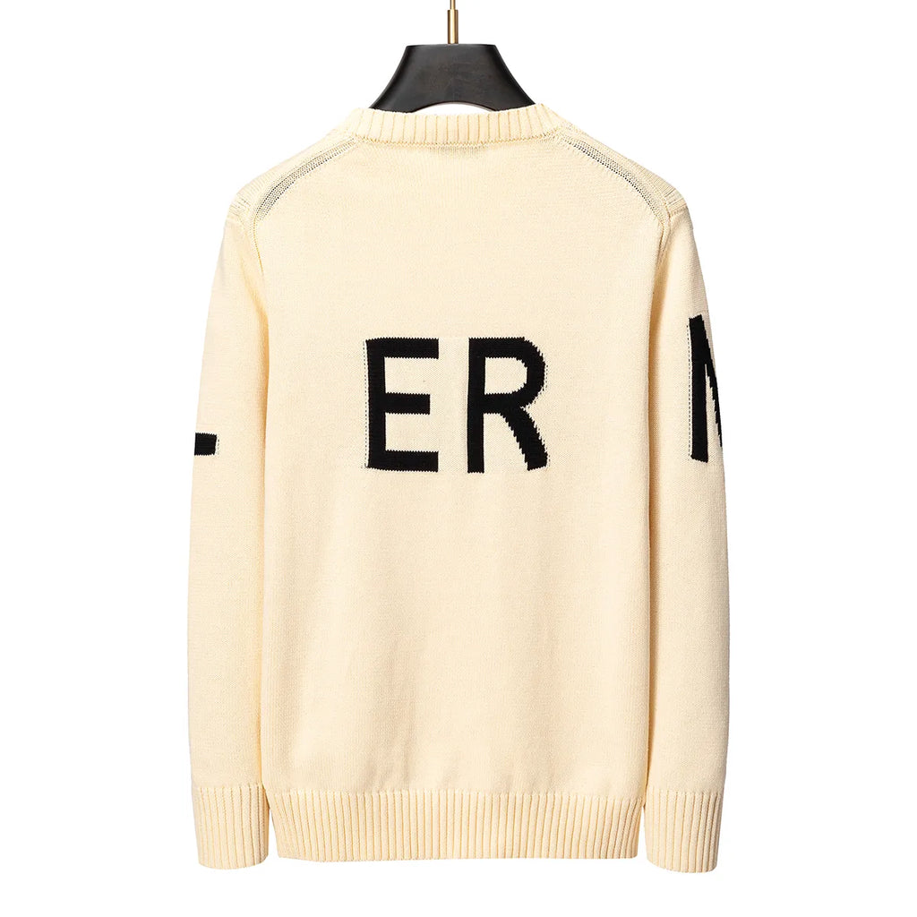 Mens Sweaters Fashion Men's Casual Round Long Sleeve Sweater Men Women Letter Printing Sweaters#008