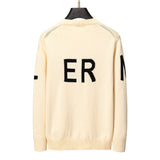 Mens Sweaters Fashion Men's Casual Round Long Sleeve Sweater Men Women Letter Printing Sweaters#008