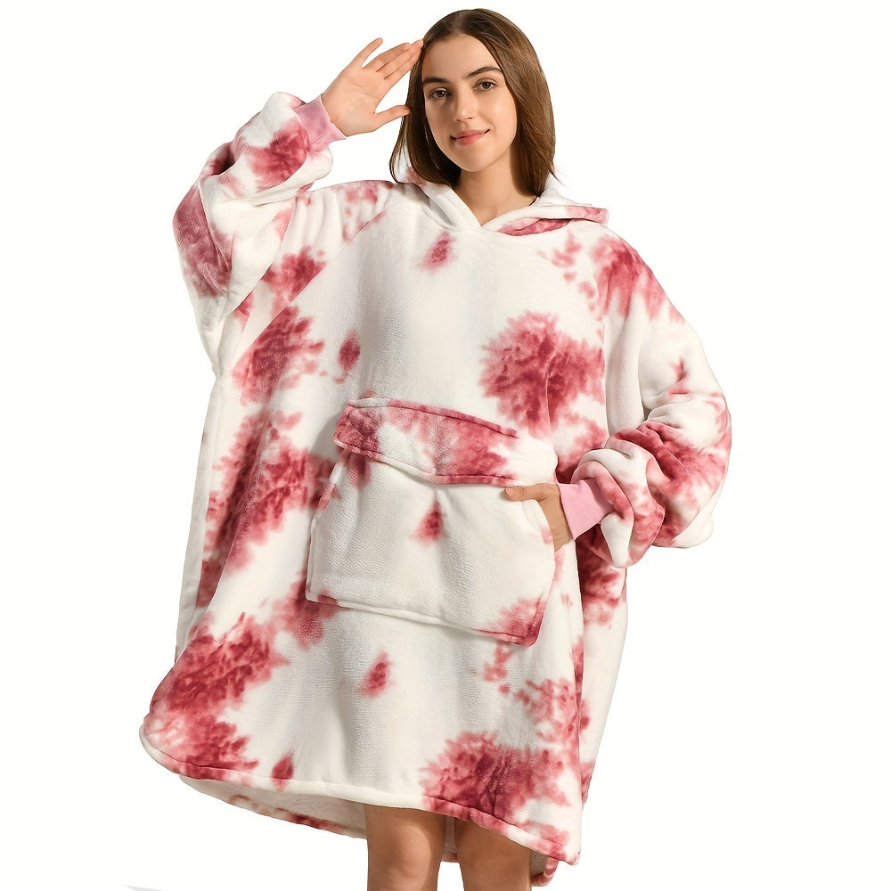 Krifey Wearable Blanket Hoodie, Oversized Sherpa Hooded As Birthday Gifts For Mom Women Girlfriend Men, Cozy Sweatshirt With Giant Pocket