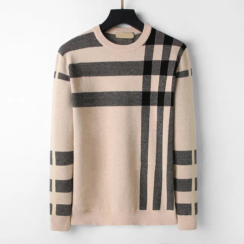 Mens Womens Designers Sweaters Luxurious Pullover Thickened Classic plaid printing warm Men Hoodie Long Sleeve jumper Sweatshirt Winter Clothes M-3XL