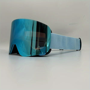 Trendy Cylindrical Frame Ski Goggles with Double-Layer Anti-Fog Lens - Perfect for Snowboarding, Skating & High-Altitude Skiing,