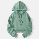 Fashionable Casual Sports Sweet Cool Style New Trend Clean Color Hooded Sixteen Short Hoodie