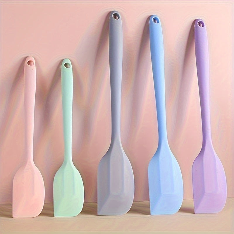 5/6pcs, Silicone Spatula Set, Food Grade Cake Cream Scrapers And Oil Brush, Baking Tools, Kitchen Gadgets, Kitchen Accessories