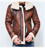 2025 Spot thickened two-color imitation cowhide 2023 autumn and winter  zipper jacket locomotive men's jacket leather jacket W101