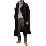 2025 Popular, , autumn and winter new men's long woolen coat super long knee coat