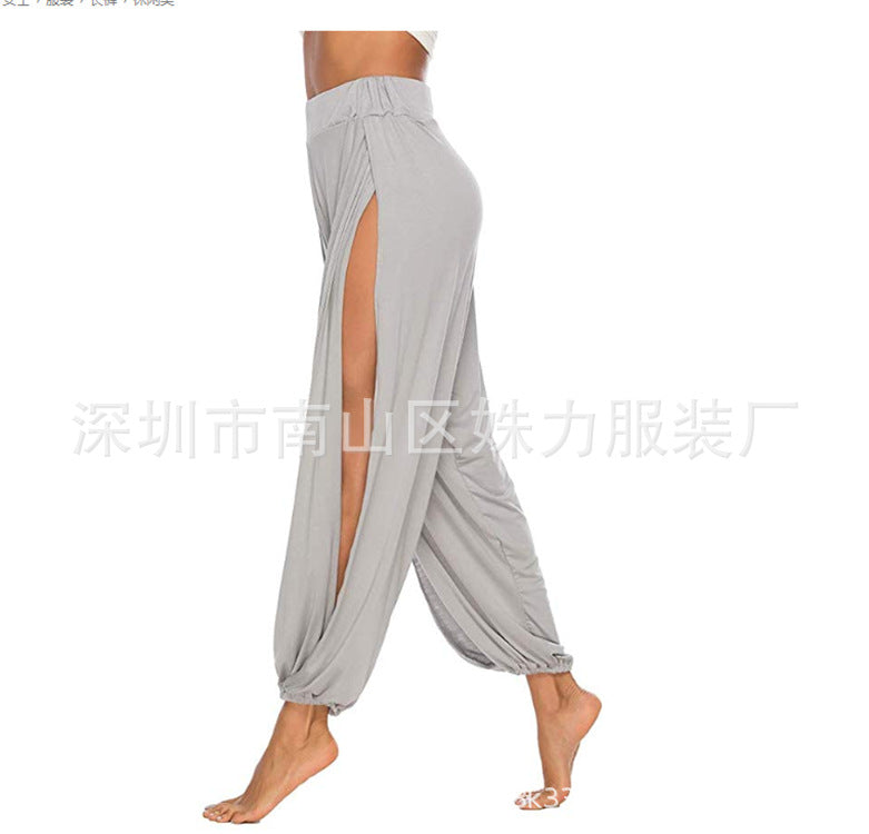 GOOSUDU Cross-Border  Wishebay New HOTan and NEWn Style Women Sports High Slit Hippie Harem Pants Yoga Pants