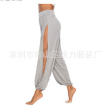 GOOSUDU Cross-Border  Wishebay New HOTan and NEWn Style Women Sports High Slit Hippie Harem Pants Yoga Pants