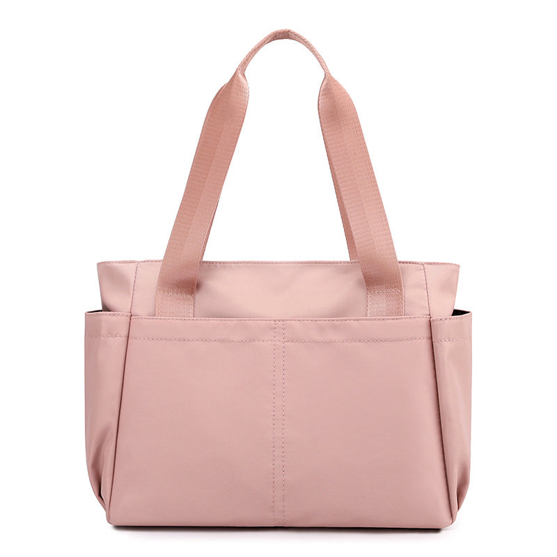 Solid Color Shoulder Bag Leisure Light Travel Bag Durable Multi-Bag Waterproof Nylon Cloth Bag Shoulder Bag New Large Capacity Women's Bag