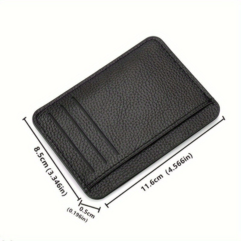Ultra-Thin Credit Card Holder, Minimalist PU Leather Coin Purse, Women's Multi Card Slots Wallet Unisex Bag For Daily Use