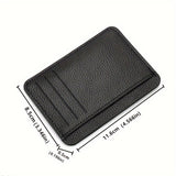 Ultra-Thin Credit Card Holder, Minimalist PU Leather Coin Purse, Women's Multi Card Slots Wallet Unisex Bag For Daily Use