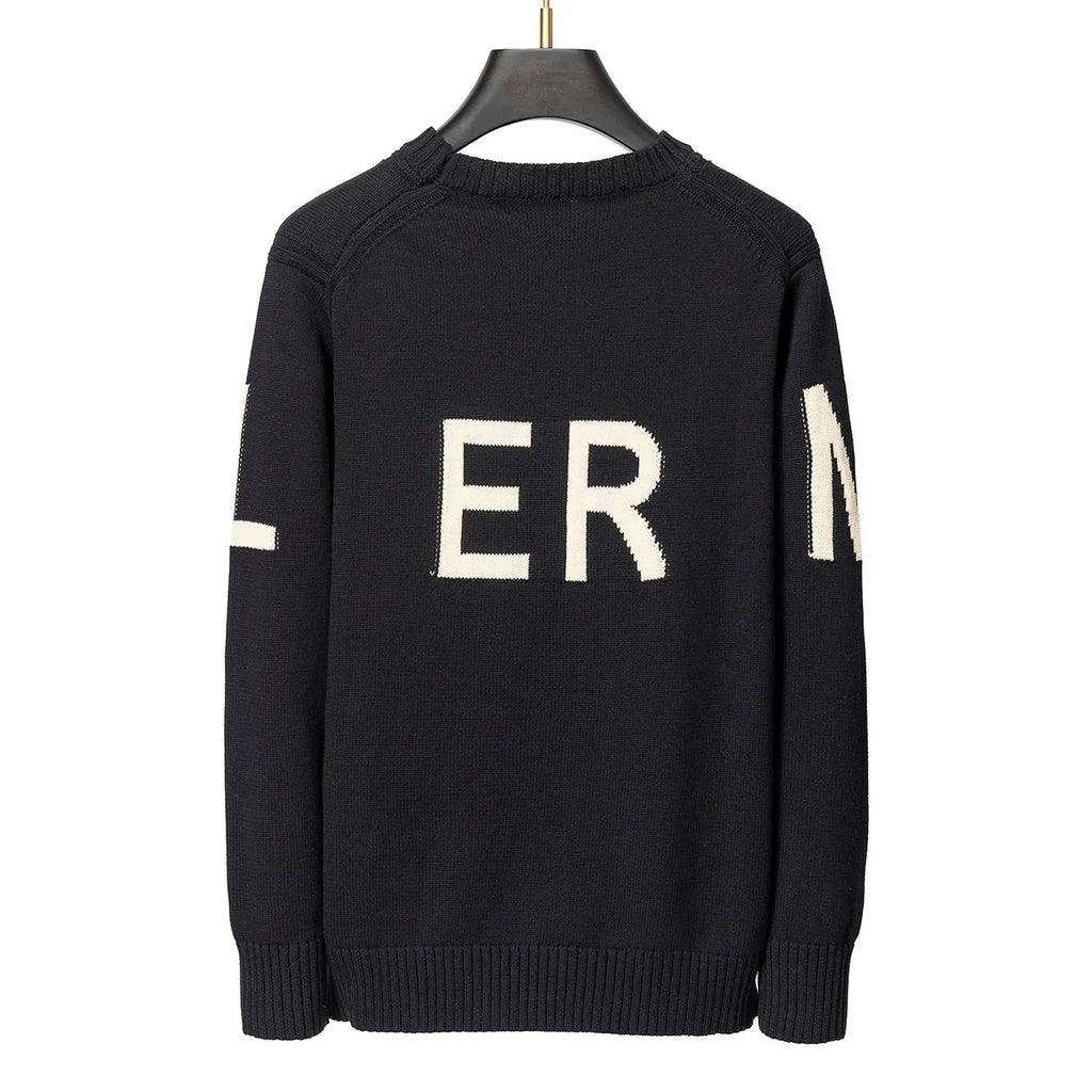 Mens Sweaters Fashion Men's Casual Round Long Sleeve Sweater Men Women Letter Printing Sweaters#008