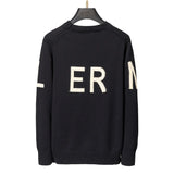 Mens Sweaters Fashion Men's Casual Round Long Sleeve Sweater Men Women Letter Printing Sweaters#008
