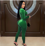 goosudu  Solid Velvet With Corset Gloves Sexy Bodycon Jumpsuit Summer Fall Slim Party Club Elegant Streetwear Outfit Y2K