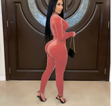 goosudu  Solid Velvet With Corset Gloves Sexy Bodycon Jumpsuit Summer Fall Slim Party Club Elegant Streetwear Outfit Y2K
