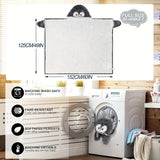 Super Soft Penguin Hooded Wearable Blanket - Flannel & Sherpa Fleece Adult Cloak with Gloves - Machine Washable, Premium 240 GSM Microfiber Polyester - Contemporary Animal Themed Warm Throw Wrap