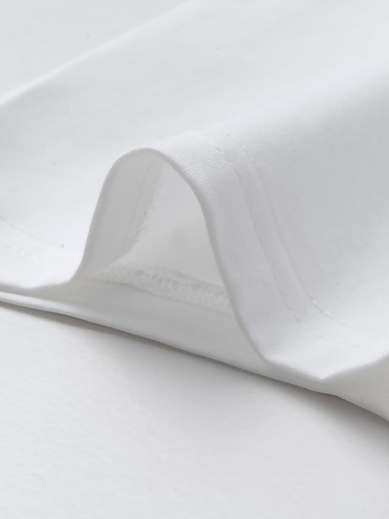 The Flintstones characters White/ Black Women's 3/ 4 Short Sleeve T-Shirt L011