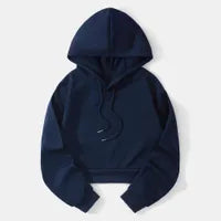 Fashionable Casual Sports Sweet Cool Style New Trend Clean Color Hooded Sixteen Short Hoodie