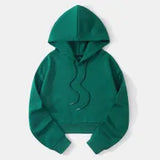 Fashionable Casual Sports Sweet Cool Style New Trend Clean Color Hooded Sixteen Short Hoodie