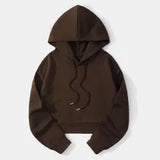 Fashionable Casual Sports Sweet Cool Style New Trend Clean Color Hooded Sixteen Short Hoodie