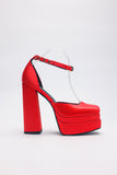 goosudu Satin Platform Pumps