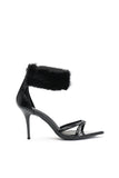 goosudu Myka Furry Zipper Stiletto Sandals
