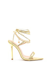 goosudu Sibyl Chain Strappy Stiletto Sandals - Gold