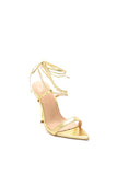 goosudu Sibyl Chain Strappy Stiletto Sandals - Gold
