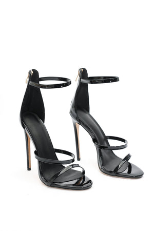goosudu Davo Leather Zipper Stiletto Sandals