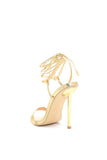 goosudu Sibyl Chain Strappy Stiletto Sandals - Gold