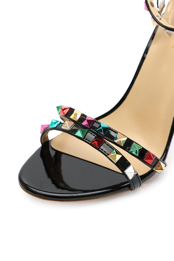 goosudu Fresco Rivet Buckle Stiletto Sandals