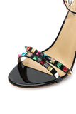 goosudu Fresco Rivet Buckle Stiletto Sandals