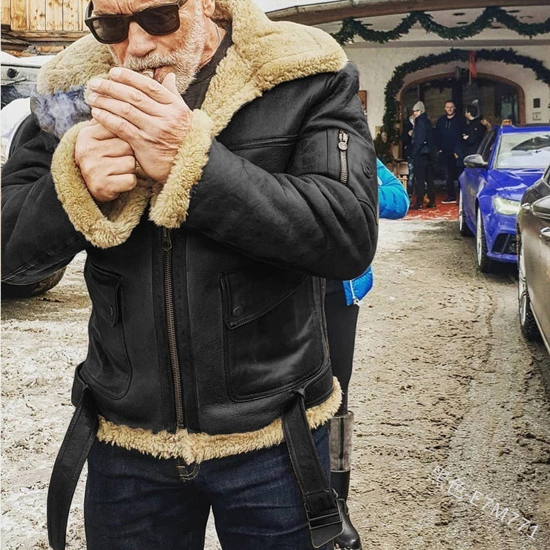 2025 Super high quality upgraded thickened New winter  digging bag cotton zipper lapel velvet casual youth jacket