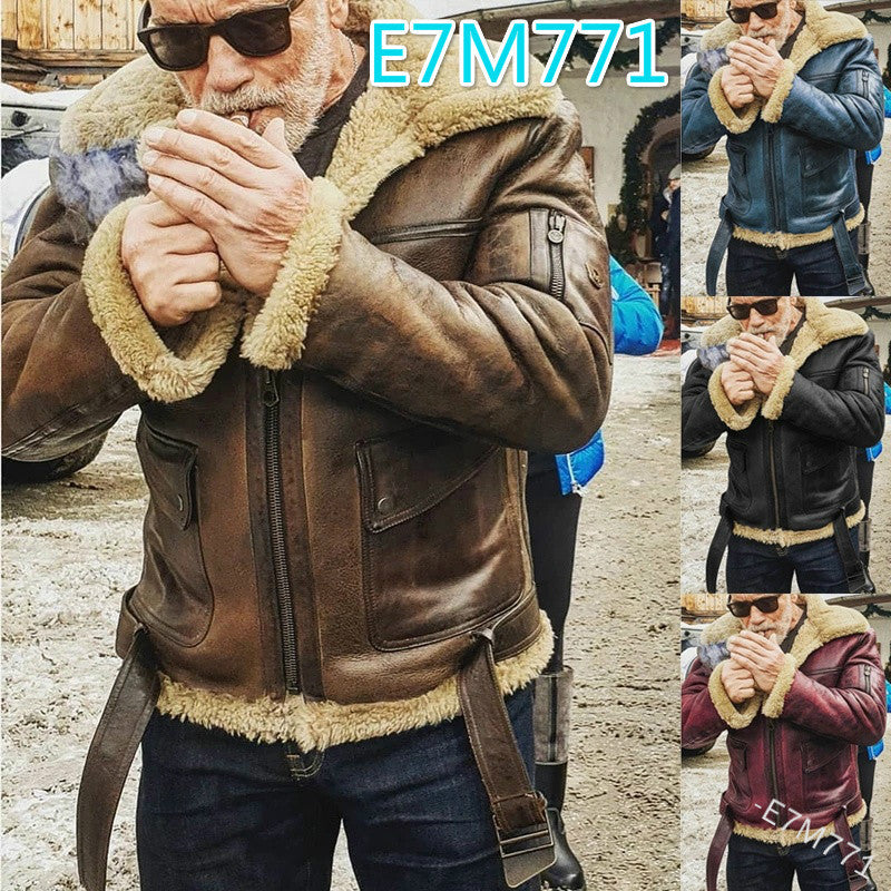 2025 Super high quality upgraded thickened New winter  digging bag cotton zipper lapel velvet casual youth jacket