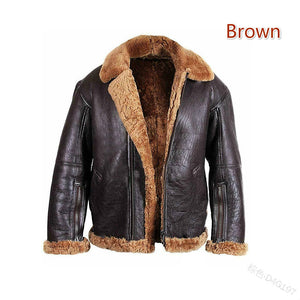2025 Popular trade Popular,  and winter thickened PU fashion lapel zipper casual velvet men's leather jacket 65313