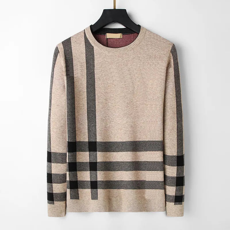 Mens Womens Designers Sweaters Luxurious Pullover Thickened Classic plaid printing warm Men Hoodie Long Sleeve jumper Sweatshirt Winter Clothes M-3XL