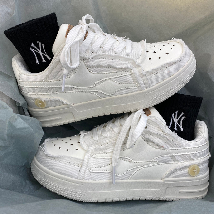 goosudu Chester Skater Girl White Flat Sneakers