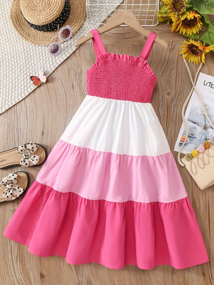Girls Sleeveless Colorful Boho Maxi Dress - Lightweight & Comfort-Focused - Ideal for Summer Parties & Casual Celebrations