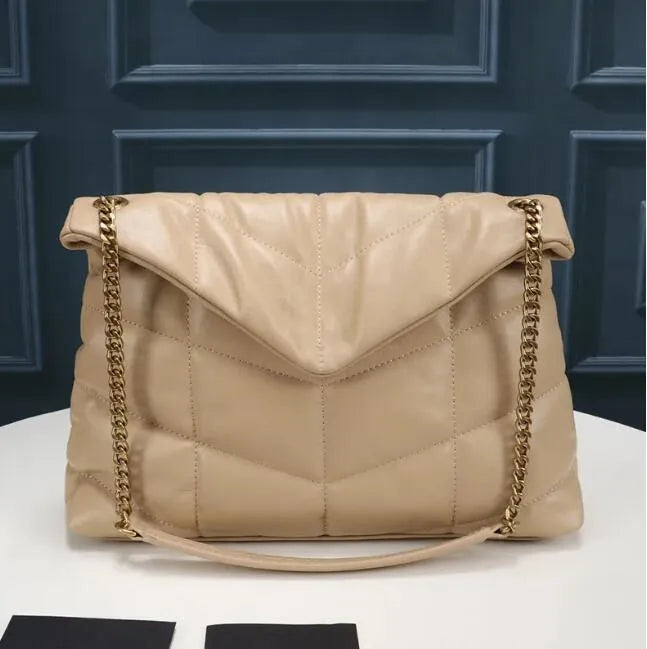 Shoulder Bag Puffer Women Crossbody Totes Backpack Purse Handbags Seam Leather Ladies Metal Chain Clamshell Messenger Luxurys Designers Bags