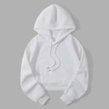 Fashionable Casual Sports Sweet Cool Style New Trend Clean Color Hooded Sixteen Short Hoodie