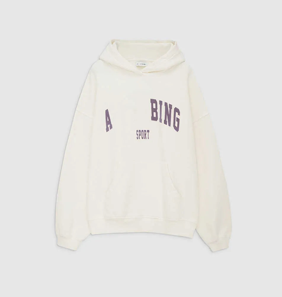 Women designer harvey hoodies cotton loose hooded sweater print wine color new sweatshirt