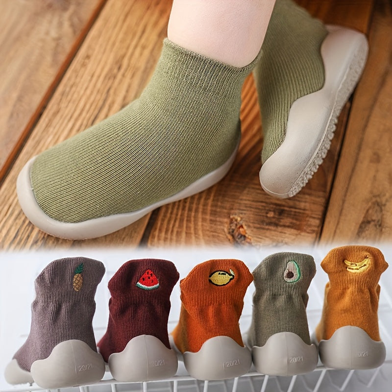 Ultra-Soft Baby Boys Slip-On Sock Shoes - Hassle-Free Walking with Secure Grip - Perfect for Indoor & Outdoor Playtime, All Seasons