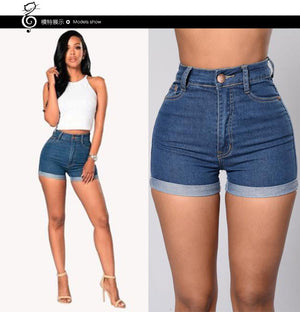 GOOSUDU Cross-Border Supply  HOTan and NEWn New Women's Clothes  Wish Popular Denim Shorts Curling Sexy Hot Pants
