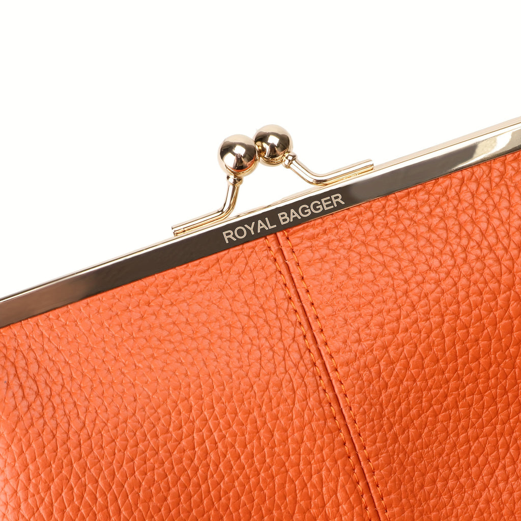 Royal Bagger Kiss Lock Trendy Wallet, Solid Color Card Holder, Perfect Clutch Bag For Daily Use