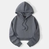 Fashionable Casual Sports Sweet Cool Style New Trend Clean Color Hooded Sixteen Short Hoodie