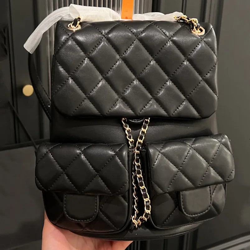 Designer Backpack C Bag Designer Bag Backpack Luxury Bag Women Bag Back Bag Classic Diamond Stripe Bag Hobo Bag Chain Fashion Shopping Wallet Real Leather