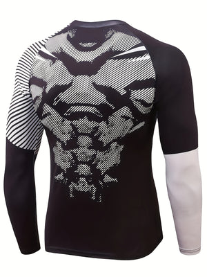 High Performance Men's Quick Dry Sports Shirt - Moisture Wicking, Breathable, Compression Base Layer for Outdoor Gym, Running, and Fitness