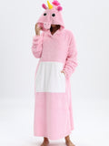 Cozy Plus Size Womens Cow Pattern Robe - Soft Flannel Hooded Wearable Blanket with Adorable Ear Decor and Handy Pockets - Oversized for Ultimate Lounging Comfort