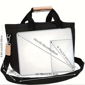 Stylish Womens Canvas Tote Satchel Bag - Spacious Multi-functional Design with Multiple Pockets, Adjustable Fixed Shoulder Straps, Durable Polyester Lining, and Timeless Elegant Style for Daily Use