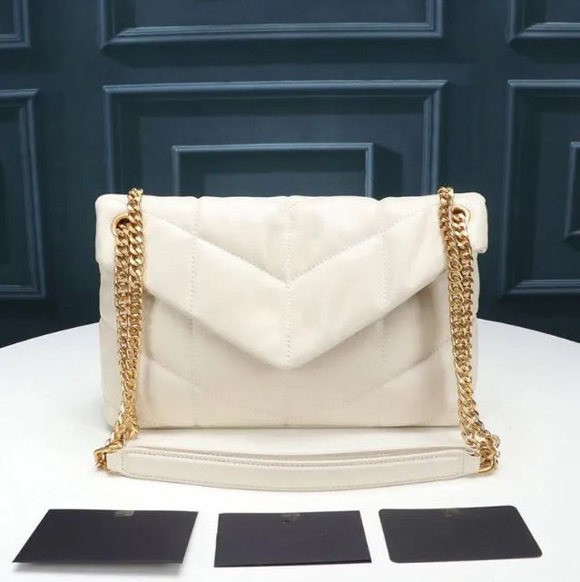 Shoulder Bag Puffer Women Crossbody Totes Backpack Purse Handbags Seam Leather Ladies Metal Chain Clamshell Messenger Luxurys Designers Bags